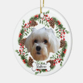 maltesischer Hund Keramik Ornament (Links)