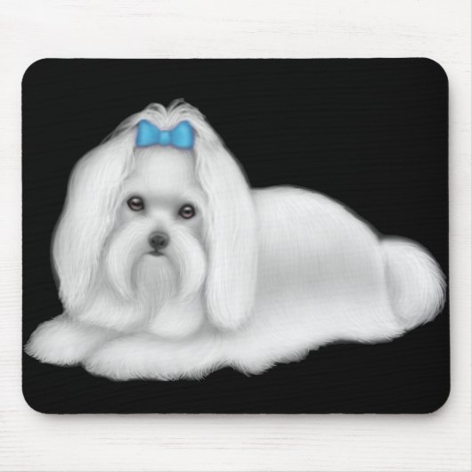 Maltesischer Hund Mousepad (Vorne)