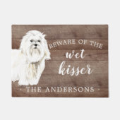 Maltesischer Hund Personalisiert Dog Mat Fußmatte (Vorderseite)