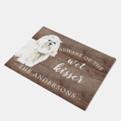 Maltesischer Hund Personalisiert Dog Mat Fußmatte (Schrägansicht)