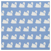 Maltesischer Hund Silhouette Pet Light Blue Stoff (Muster)