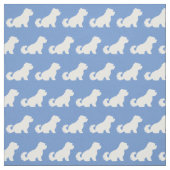 Maltesischer Hund Silhouette Pet Light Blue Stoff (Muster)