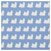 Maltesischer Hund Silhouette Pet Light Blue Stoff (Muster)