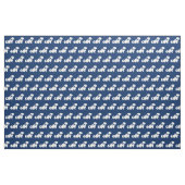Maltesischer Hund Silhouette Pet Navy Blue Stoff (Fat Quarter (45,7 x 55,9 cm))
