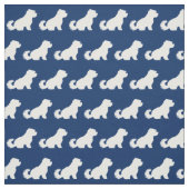 Maltesischer Hund Silhouette Pet Navy Blue Stoff (Muster)
