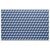 Maltesischer Hund Silhouette Pet Navy Blue Stoff (Fat Quarter (45,7 x 55,9 cm))