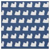 Maltesischer Hund Silhouette Pet Navy Blue Stoff (Muster)