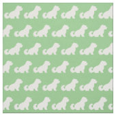 Maltesischer Hund Silhouette Pet Sage Green Stoff (Muster)
