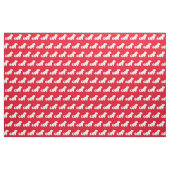 Maltesischer Hund Silhouette Rot Stoff (Fat Quarter (45,7 x 55,9 cm))