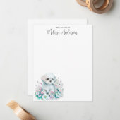 Maltesischer Hund Wasserfarbe Niedlich Welpe Perso Mitteilungskarte (Vorderseite/Rückseite Beispiel)