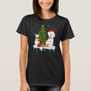 Maltesischer Hundesatz Weihnachtshut im Schnee Chr T-Shirt