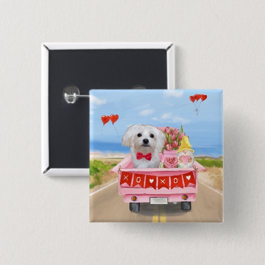 Maltesischer Hundeschlitten Button (Vorne & Hinten)