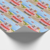 Maltesischer Hundeschlitten Geschenkpapier (Ecke)