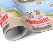 Maltesischer Hundeschlitten Geschenkpapier (Rolleneckpunkt)