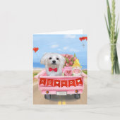 Maltesischer Hundeschlitten Karte (Vorderseite)