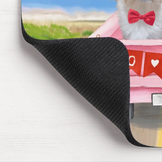 Maltesischer Hundeschlitten Mousepad (Ecke)