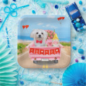 Maltesischer Hundeschlitten Pappteller (Party)