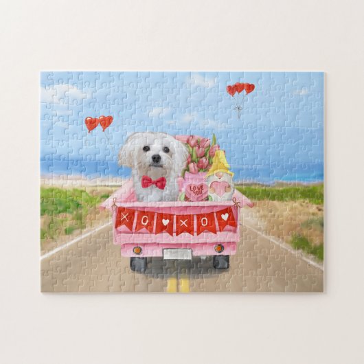 Maltesischer Hundeschlitten Puzzle (Horizontal)