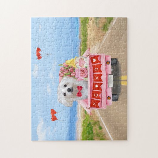 Maltesischer Hundeschlitten Puzzle (Vertikal)