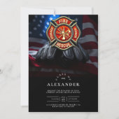 Maltesischer Kreuzfeuerwehrer-Abschluss mit Handsc Einladung (Vorderseite)