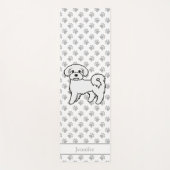 Maltesischer Niedlicher Cartoon-Hund mit Individue Yogamatte (Vorderseite)