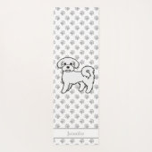 Maltesischer Niedlicher Cartoon-Hund mit Individue Yogamatte (Rückseite)