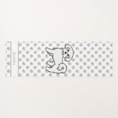 Maltesischer Niedlicher Cartoon-Hund mit Individue Yogamatte (Vorderseite (Horizontal))