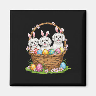 Maltesischer Osterhase Eiertag Osterfeiertag Fraue Magnet