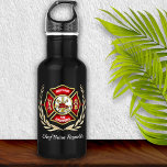 Maltesischer Personalisierter Feuerwehrmann Edelstahlflasche<br><div class="desc">Feuerwehrhaken,  personalisierte Wasserflasche. Ideal für Geburtstage,  Werbeaktionen,  Abschluss oder Pensionierung.</div>