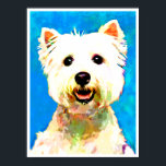 Maltesischer Pop Art Watercolor 18" x 24" Poster<br><div class="desc">Digitales Porträt eines jungen Maltesers, eine helle und farbenfrohe Aussage für Ihre Wände. Original Kunst © DoggyStyle Design Studio. Wenn Sie ein Design für ein Objekt, das nicht im Laden angezeigt wird, einfach auf den Link "Diesen Designer Gefragt" für ein Produkt klicken, würde ich mich freuen, das Element für Sie...</div>