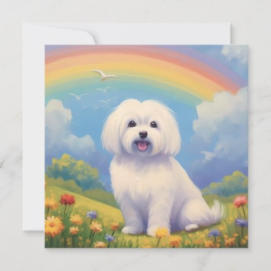 Maltesischer Rainbow Bridge Memorial Benutzerdefin (Vorderseite)