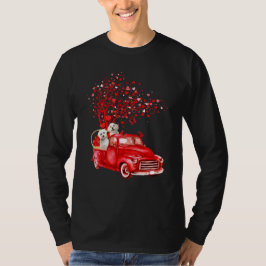 Maltesischer Reitwagen Valentine Butterfly Herz T-Shirt