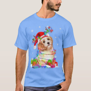 Maltesischer Rentier Weihnachtsleuchten Funny Dog T-Shirt