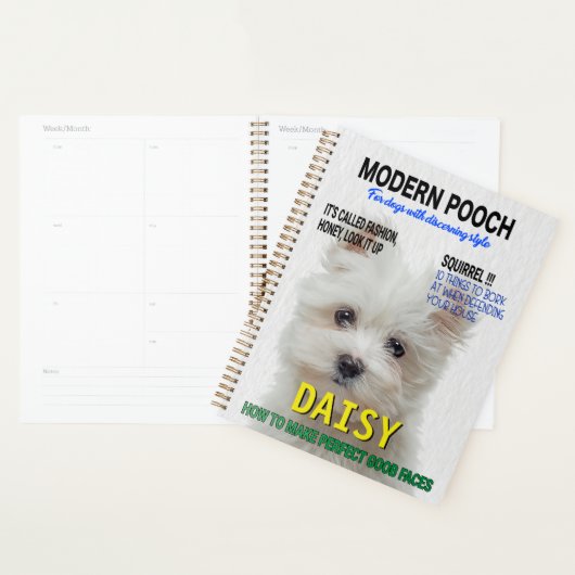 Maltesischer Terrier Parody Magazine Cover Planer (Anzeige)