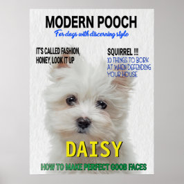 Maltesischer Terrier Parody Magazine Cover Poster