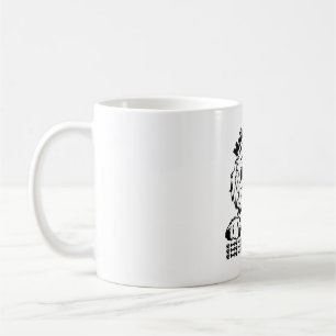 Maltesischer Vater Schwarz-Weiß-Design Malteser Hu Kaffeetasse