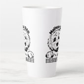 Maltesischer Vater Schwarz-Weiß-Design | Malteser  Milchtasse (Vorderseite)