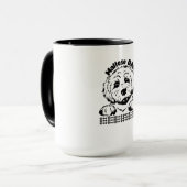 Maltesischer Vater Schwarz-Weiß-Design | Malteser Tasse (Vorderseite Links)