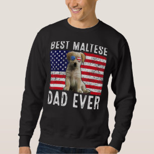 Maltesischer Vater US-amerikanische Flagge Maltese Sweatshirt