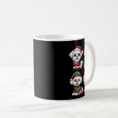 Maltesischer Weihnachtsbaum Santa Elf Kostüm Hund  Kaffeetasse (VorderseiteRechts)