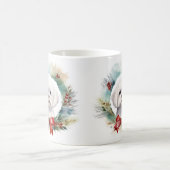 Maltesischer Weihnachtskranz Festiver Welpe Kaffeetasse (Mittel)