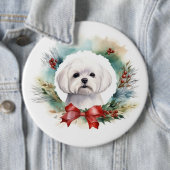 Maltesischer Weihnachtsmann Button (Beispiel)
