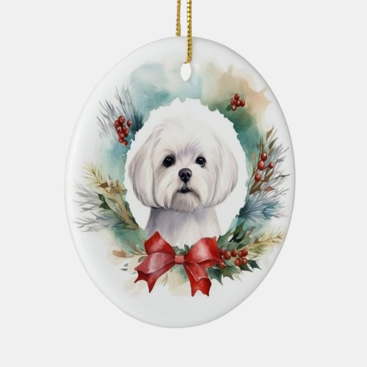 Maltesischer Weihnachtsmann Keramik Ornament (Rechts)