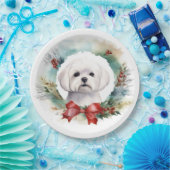 Maltesischer Weihnachtsmann Pappteller (Party)