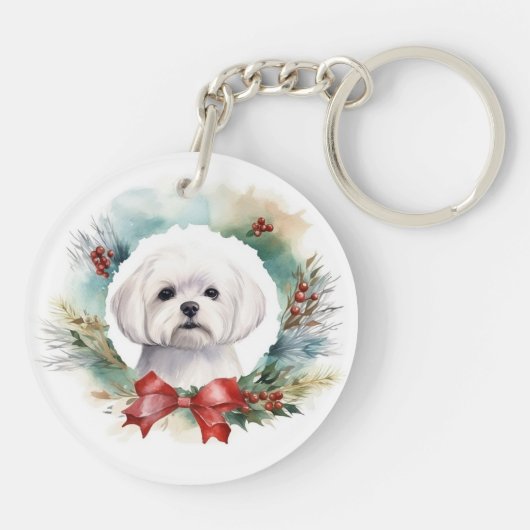 Maltesischer Weihnachtsmann Schlüsselanhänger (Rückseite)