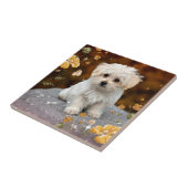 Maltesischer Welpe...anmutig Fliese (Seite)