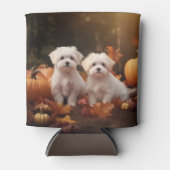 Maltesischer Welpe Autumn Delight Pumpkin Dosenkühler (Vorderseite)