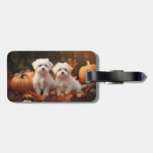 Maltesischer Welpe Autumn Delight Pumpkin Gepäckanhänger