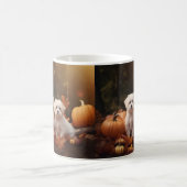 Maltesischer Welpe Autumn Delight Pumpkin Kaffeetasse (Mittel)