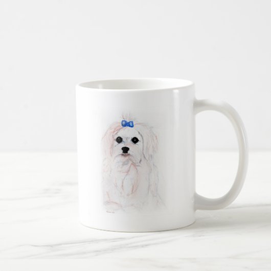 Maltesischer Welpe Kaffeetasse (Rechts)